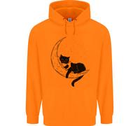 Una Gatto Che Legge Un Libro Sulla Luna Uomo Felpa