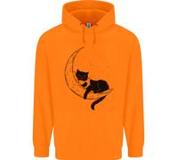 Una Gatto Che Legge Un Libro Sulla Luna Uomo Felpa