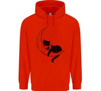 Una Gatto Che Legge Un Libro Sulla Luna Uomo Felpa