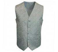 Una Giacca Da Sposa Uomo Rubino Regular Fit Verde Argento Floreale 8580 34