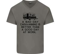 Una Giornata Storta Caravanning Caravan Divertente T-Shirt In Cotone Da Uomo