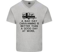 Una Giornata Storta Caravanning Caravan Divertente T-Shirt In Cotone Da Uomo