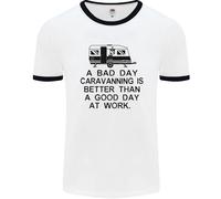Una Giornata Storta Caravanning Caravan Divertente Uomo Ringer T-Shirt