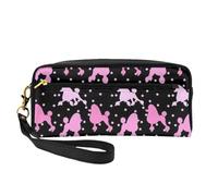 Una gran quantità di barboncini rosa, Borsa per il trucco Borsa per cosmetici Borsa da viaggio portatile da toilette Astuccio in pelle per donne e ragazze