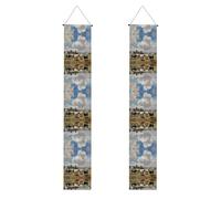 Una grande fattoria. Banner portico stampato, striscioni decorativi appendibili, adatti per interni ed esterni decorazione portico giardino