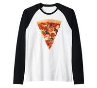 Una Grande Fetta di Pizza Maglia con Maniche Raglan