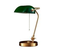 Una lampada da banchiere vintage, caratterizzata da una base in ottone e un paralume in vetro verde. È la scelta ideale per creare un'atmosfera calda nella tua casa.(12-Watt Tunable Lighting)