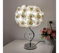 Una lampada da tavolo a forma di rosa con design in cristallo K9 a forma di cuore, perfetta per arredare il comodino della camera da letto nuziale.(White,Flat plug)