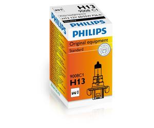 Una Lampada Lampadina alogena ricambio originale Philips H13 12V60/55W P26,4t C1