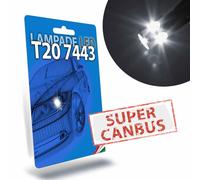 Una Lampada T20 7443 W21/5W Led Bianca 6000k Posizione Diurna Super Canbus STAR