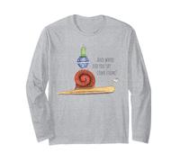 Una lumaca e un alieno. Disegni decorativi con umorismo. Maglia a Manica