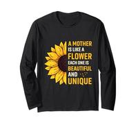 Una Madre è Come Un Fiore ognuno Bello e Unico Maglia a Manica