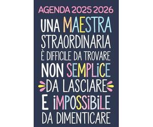 UNA MAESTRA STRAORDINARIA: AGENDA SETTIMANALE 2025 2026 | Regali Maestre