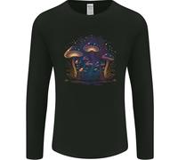 Una Maglietta A Maniche Lunghe Trippy Magic Mushroom Forest LSD Uomo