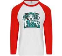 Una Maglietta Baseball L/S Di Halloween Per Uomo Con Orsetto Teddy Zombie Gotico