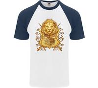 Una Maglietta Baseball S/S Con Scudo Araldico Leone Per Uomo