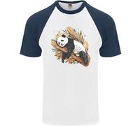 Una Maglietta Baseball S/S Da Uomo Con Orso Panda Che Dorme