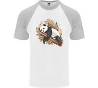 Una Maglietta Baseball S/S Da Uomo Con Orso Panda Che Dorme