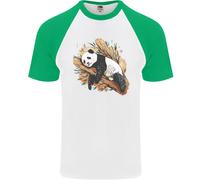 Una Maglietta Baseball S/S Da Uomo Con Orso Panda Che Dorme