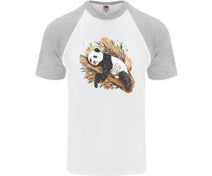 Una Maglietta Baseball S/S Da Uomo Con Orso Panda Che Dorme