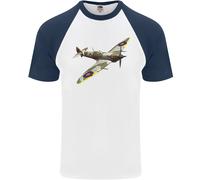 Una Maglietta Baseball S/S Da Uomo Supermarine Spitfire Flying Solo