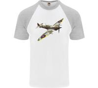 Una Maglietta Baseball S/S Da Uomo Supermarine Spitfire Flying Solo