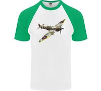 Una Maglietta Baseball S/S Da Uomo Supermarine Spitfire Flying Solo