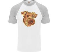 Una Maglietta Baseball S/S Per Uomo Airedale Terrier Bingley Waterside