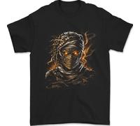 Una Maglietta Con Occhi Malvagi Di Mummia Egiziana Uomo 100% Cotone