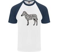 Una Maglietta Da Baseball A Maniche Corte Per Uomo Zebra