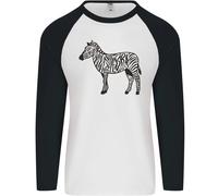 Una Maglietta Da Baseball A Maniche Lunghe Uomo Zebra