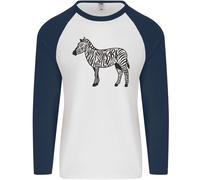 Una Maglietta Da Baseball A Maniche Lunghe Uomo Zebra