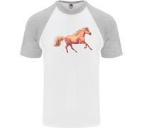 Una Maglietta Da Baseball S/S Equestre Per Uomo Con Cavallo Al Galoppo