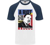 Una Maglietta Da Baseball S/S Nera Di Martin Luther King Black Lives Matter