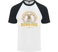 Una Maglietta Da Baseball S/S Per Uomo Con Cane Bichon Frise