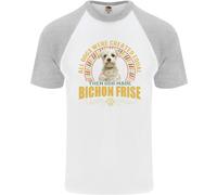 Una Maglietta Da Baseball S/S Per Uomo Con Cane Bichon Frise