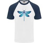 Una Maglietta Da Baseball S/S Per Uomo Con Libellula Blu