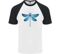Una Maglietta Da Baseball S/S Per Uomo Con Libellula Blu