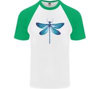 Una Maglietta Da Baseball S/S Per Uomo Con Libellula Blu