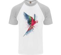 Una Maglietta Da Baseball S/S Per Uomo Con Pappagallo Colorato