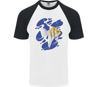 Una Maglietta Da Baseball S/S Per Uomo Con Pesce Angelo Nell'Oceano