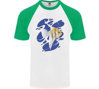 Una Maglietta Da Baseball S/S Per Uomo Con Pesce Angelo Nell'Oceano