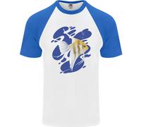 Una Maglietta Da Baseball S/S Per Uomo Con Pesce Angelo Nell'Oceano