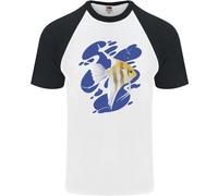 Una Maglietta Da Baseball S/S Per Uomo Con Pesce Angelo Nell'Oceano
