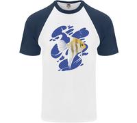 Una Maglietta Da Baseball S/S Per Uomo Con Pesce Angelo Nell'Oceano
