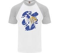 Una Maglietta Da Baseball S/S Per Uomo Con Pesce Angelo Nell'Oceano