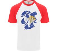 Una Maglietta Da Baseball S/S Per Uomo Con Pesce Angelo Nell'Oceano