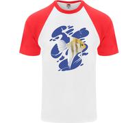 Una Maglietta Da Baseball S/S Per Uomo Con Pesce Angelo Nell'Oceano