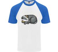 Una Maglietta Da Baseball S/S Uomo Di Un Tasso Che Dorme