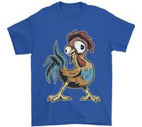 Una Maglietta Da Uomo Con Gallina Di Fattoria Funky 100% Cotone